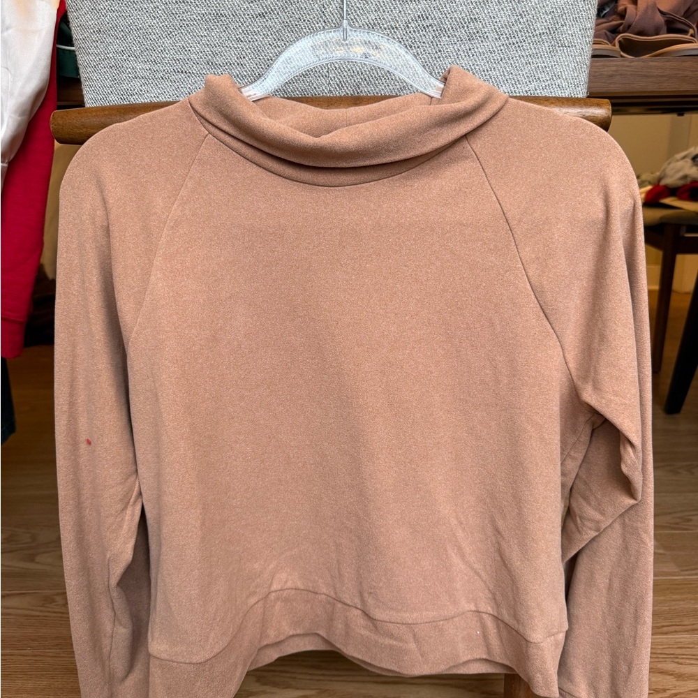Kyodan Women's Cowl Neck Sweater in Tan